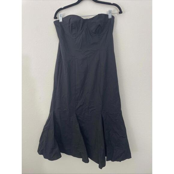 LPA Revolve Bianca midi strapless black dress Bustier top XS NWT $268msrp - Picture 4 of 13